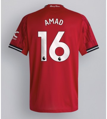 Lacne Muži Futbalové dres Manchester United Amad Diallo #16 2025-26 Krátky Rukáv - Domáci